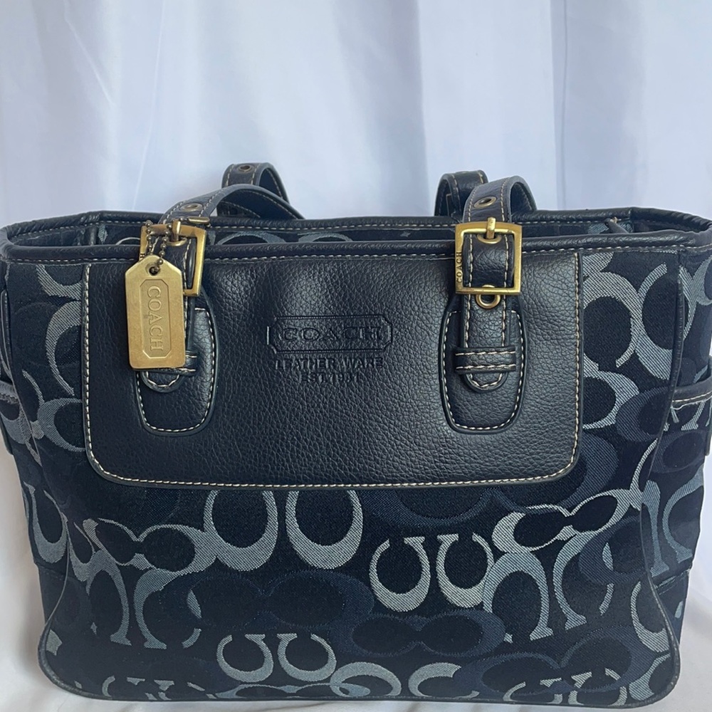 AUTHENTIC COACH BLUE NAVY SHOULDER BAG